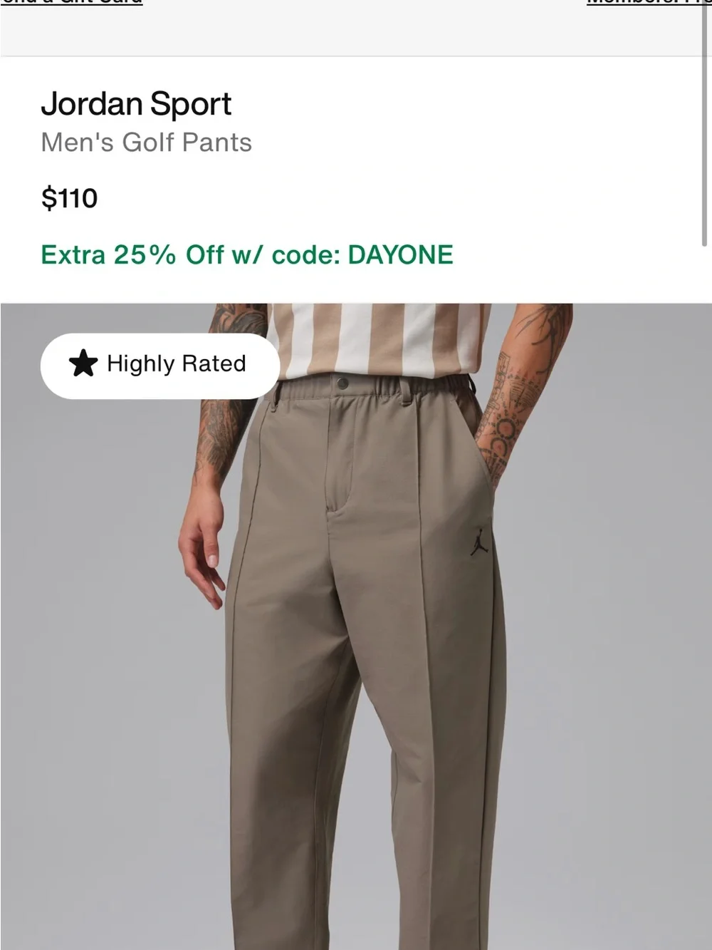 Jordan Sport Men's Golf Pants - NWT $110